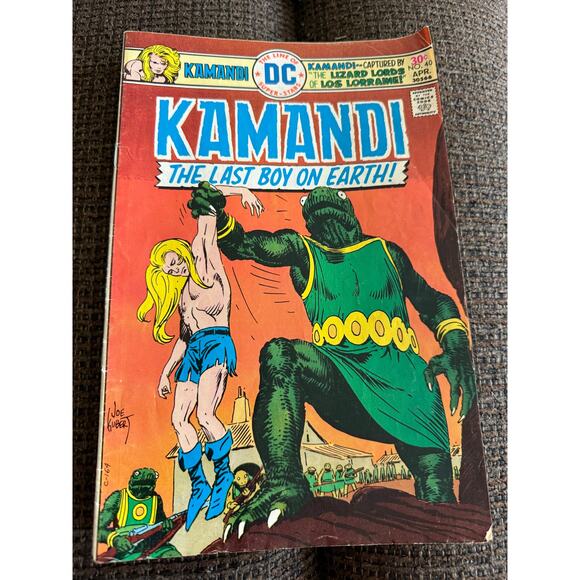 Kamandi Last Boy on Earth #40 April 1976 DC Comics Lizard Lords of Los Lorraine! - Picture 1 of 2